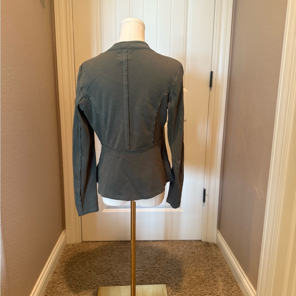 Caslon Olive Green Draped Collar Knot Blazer - Picture 5 of 6